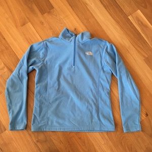 North Face light blue fleece top